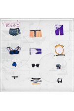 2XXT Cosplay Arknights Bagpipe Queen No.1 Outfit Cosplay Costume